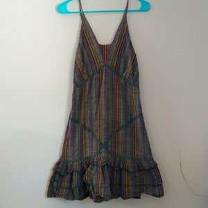Hippie striped boho dress size medium